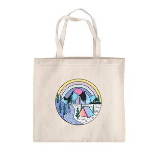 Aurora Camping Glaciers & Lava Canvas Tote
